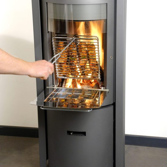 Stuv 30 Compact Wood-Burning Stove with Barbecue Kit, Cooking Function & Open Fire